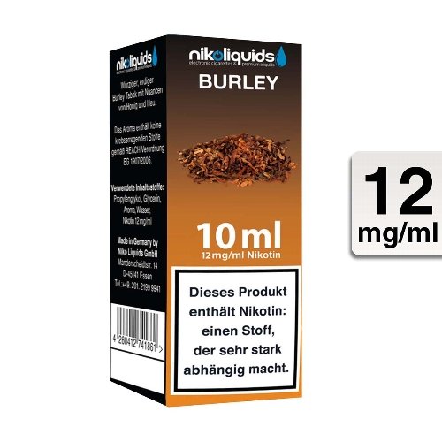 E-Liquid NIKOLIQUIDS Burley Tabak 12 mg Nikotin