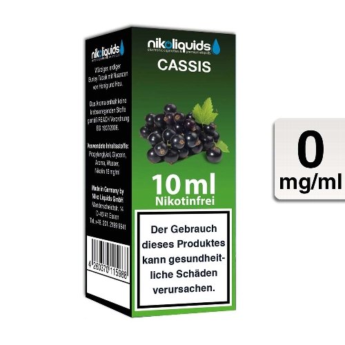 E-Liquid NIKOLIQUIDS Cassis 0mg Nikotin