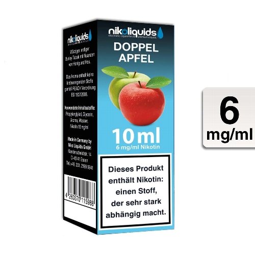E-Liquid NIKOLIQUIDS Doppel Apfel 6 mg Nikotin