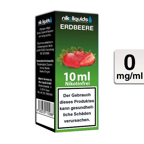 E-Liquid NIKOLIQUIDS Erdbeere 0mg ohne Nikotin
