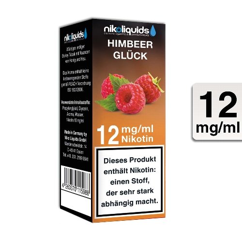 E-Liquid NIKOLIQUIDS Himbeer Glück 12 mg Nikotin