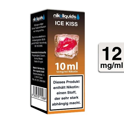 E-Liquid NIKOLIQUIDS Ice Kiss 12 mg Nikotin