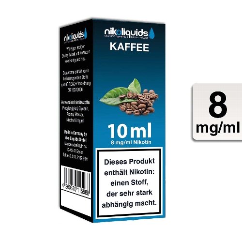 E-Liquid NIKOLIQUIDS Kaffee 8 mg Nikotin