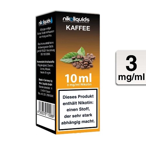 E-Liquid NIKOLIQUIDS Kaffee 3 mg Nikotin