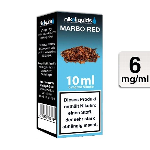 E-Liquid NIKOLIQUIDS Marbo Red 6 mg Nikotin