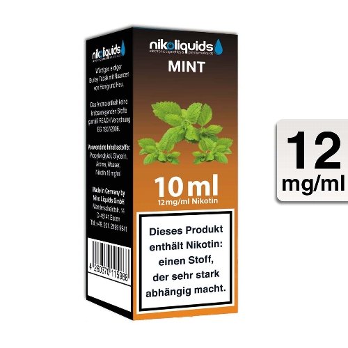 E-Liquid NIKOLIQUIDS Mint 12 mg Nikotin