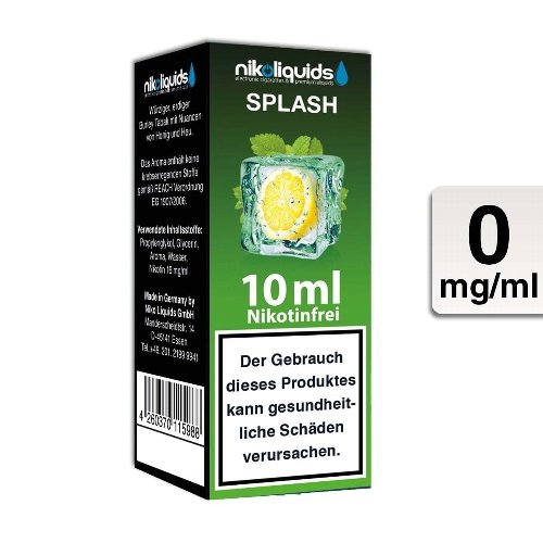 E-Liquid NIKOLIQUIDS Splash 0 mg Nikotin Eisbonbon