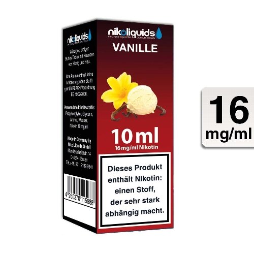 E-Liquid NIKOLIQUIDS Vanille 16 mg Nikotin
