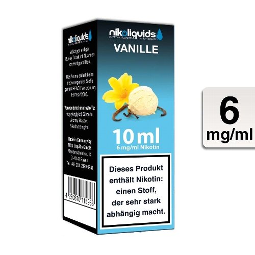 E-Liquid NIKOLIQUIDS Vanille 6 mg Nikotin