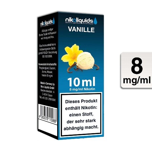 E-Liquid NIKOLIQUIDS Vanille 8 mg Nikotin