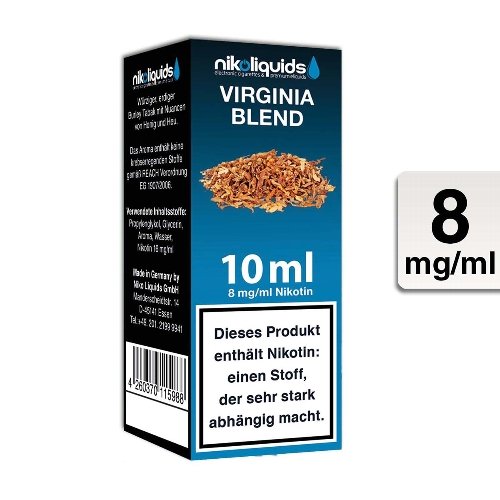 E-Liquid NIKOLIQUIDS Virginia Blend 8 mg Nikotin