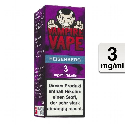 E-Liquid VAMPIRE VAPE Heisenberg 3 mg Nikotin