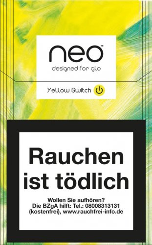 Einzelpackung neo Yellow Switch Tobacco Sticks für Glo 1 x 20 Stück