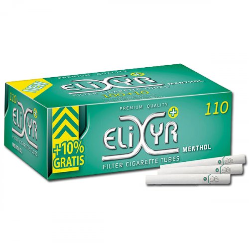 Elixyr+ Zigarettenhülsen Menthol 110 Stück