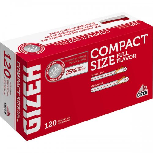 Gizeh Compact Size 7,2mm Zigarettenhülsen 120 Stück