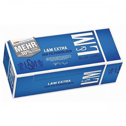 L&M Zigarettenhülsen Extra Blue Label 250 Stück