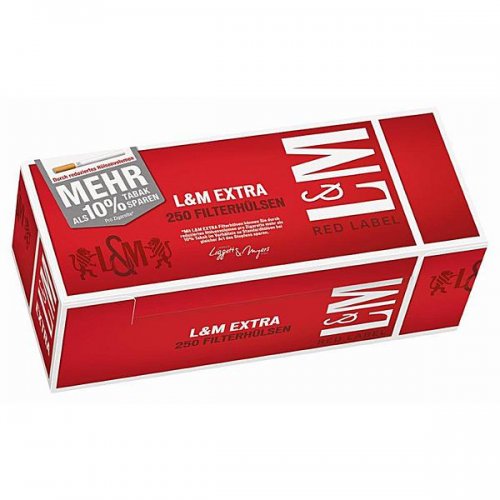 L&M Zigarettenhülsen Extra Red Label 250 Stück