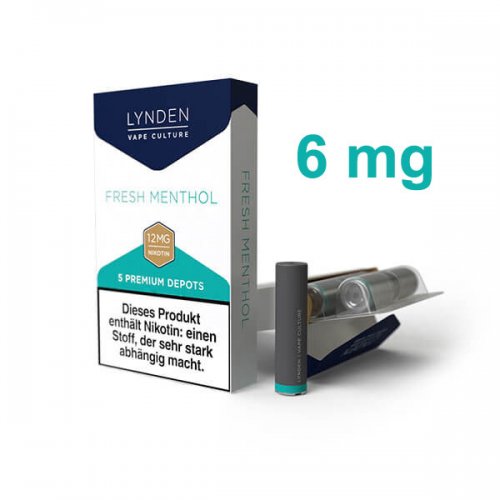 LYNDEN Depots Fresh Menthol Leicht 6 mg Nikotin
