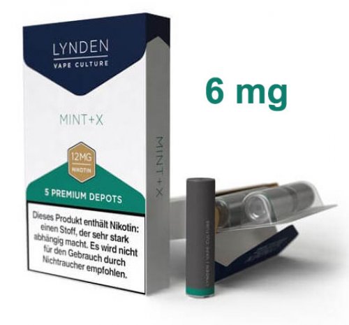 LYNDEN Depots Mint + X Leicht 6 mg Nikotin