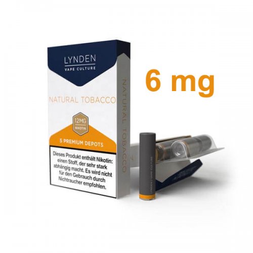 LYNDEN Depots Natural Tobacco Leicht 6 mg Nikotin