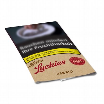 Lucky Strike Tabak ohne Zusätze Origins USA Red 30g Päckchen Feinschnitt