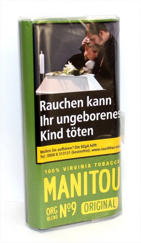 Manitou Tabak ohne Zusatzstoffe ORG Green 30g Päckchen Feinschnitt
