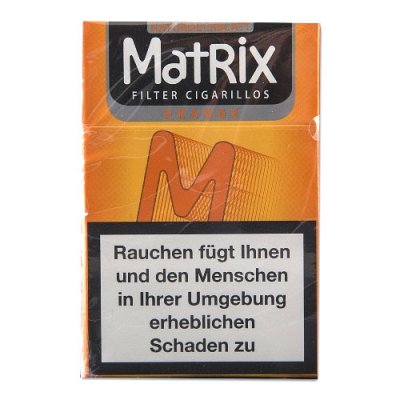 Matrix Filterzigarillos Orange mit Naturdeckblatt 84mm 17er