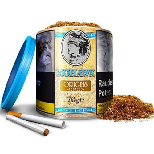 Mohawk Tabak ohne Zusätze Origins Tobacco 70g Dose Feinschnitt