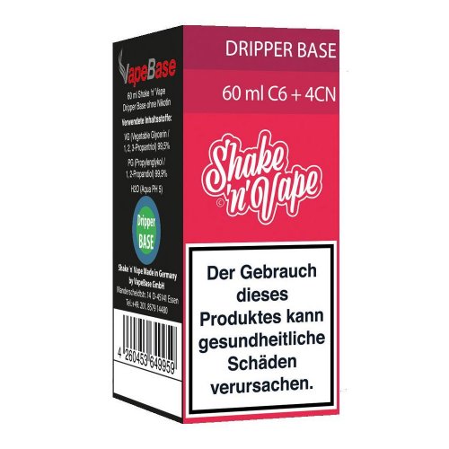 Nikoliquids Shake n Vape Grundbase Dripper Base Rot 60ml C6 + 4CN für 6mg