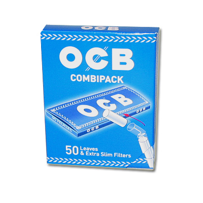 OCB Zigarettenpapier Blau Combipack 50 Blatt + 10 Filter