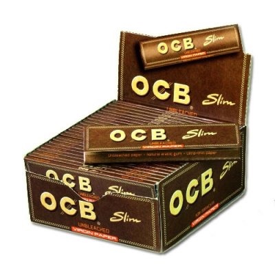 OCB Zigarettenpapier Unbleached Slim Virgin 1x32 Blättchen