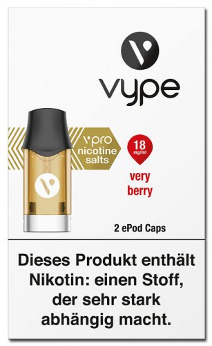 Vype ePOD Caps Very Berry 18mg