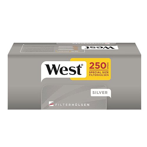 West Zigarettenhülsen  Silver Special 250 Stück
