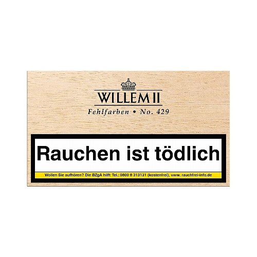 Willem II Zigarillos Fehlfarben 429 Sumatra 50er