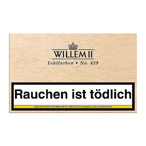 Willem II Zigarillos Fehlfarben 439 Sumatra 50er