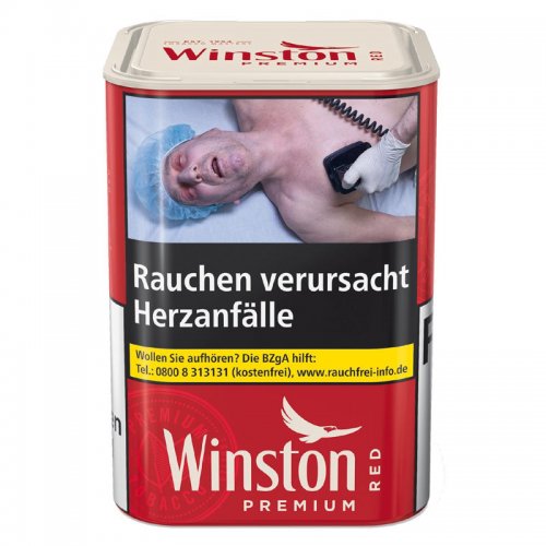 Winston Tabak Rot 80g Dose Zigarettentabak
