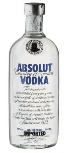 Absolut Vodka Blue 40 % Alkohol Glasflasche