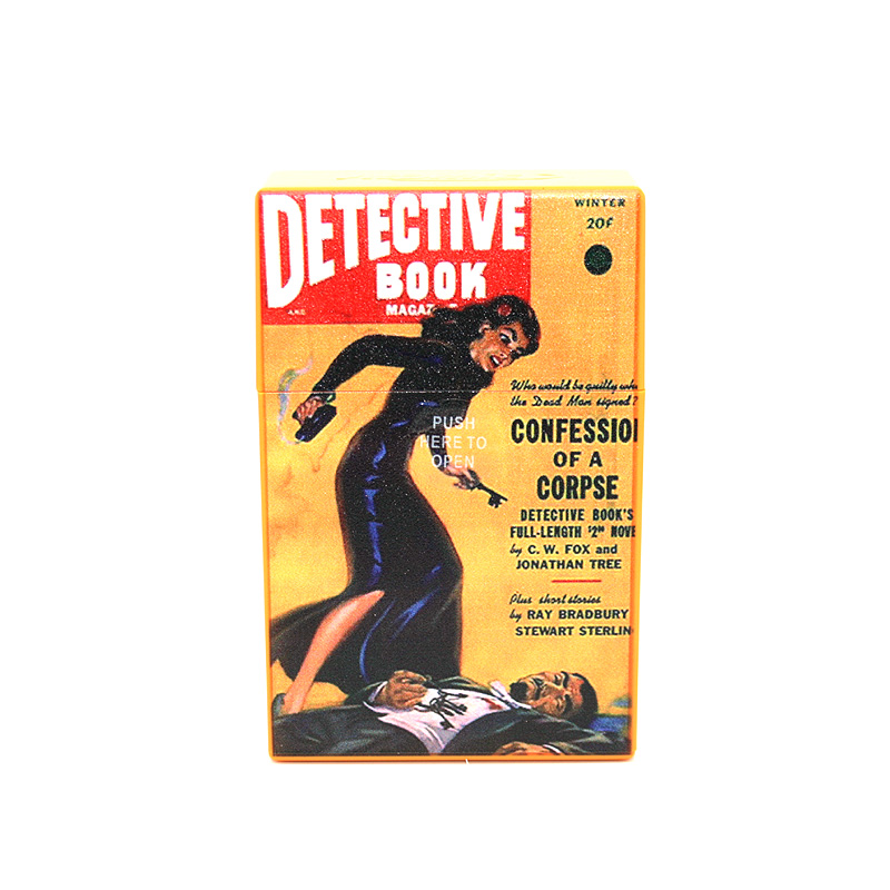 Atomic Zigaretten-Etui 20er Motiv Detective Book Confession of a Corpse