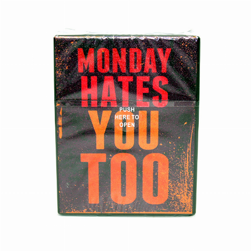 Atomic Zigarettenbox für ca. 25 Stück, Motiv Monday hates you too, rot