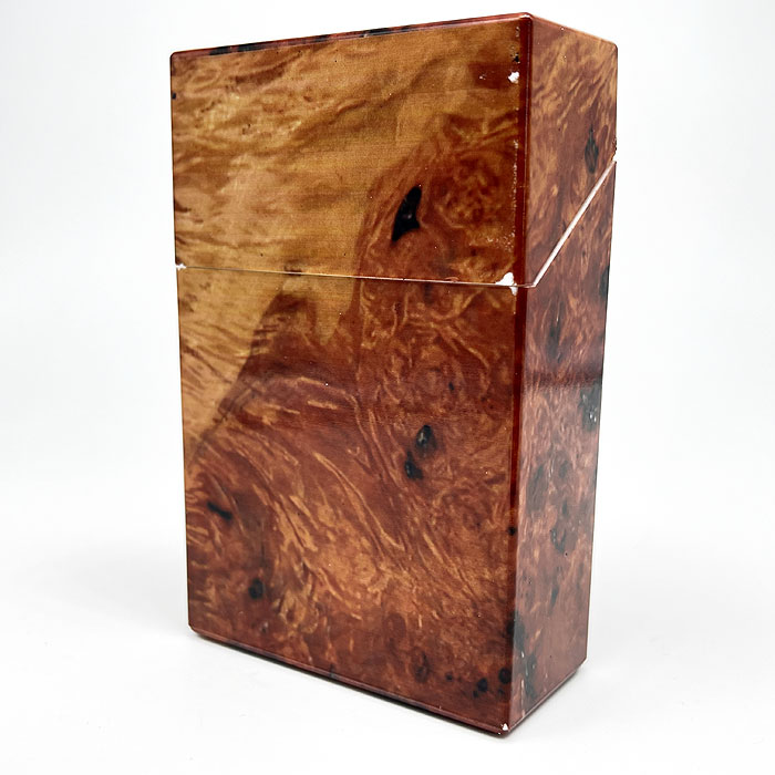 Atomic Zigarettenbox King Size Holz Marmorierung Beige