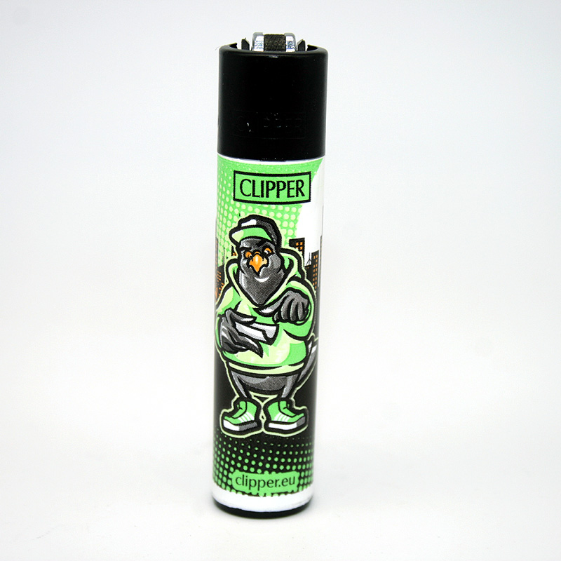Clipper Feuerzeug Dope Birds grün