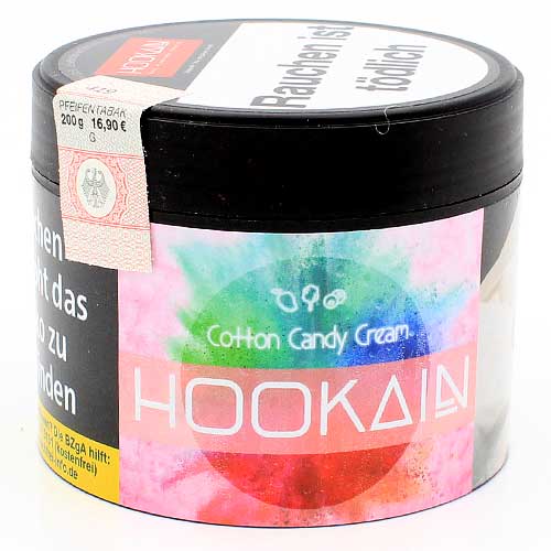 HOOKAIN Cotton Candy Cream Shisha Tabak (Zuckerwatte & Wassermelone, Mango, Blaubeeren)