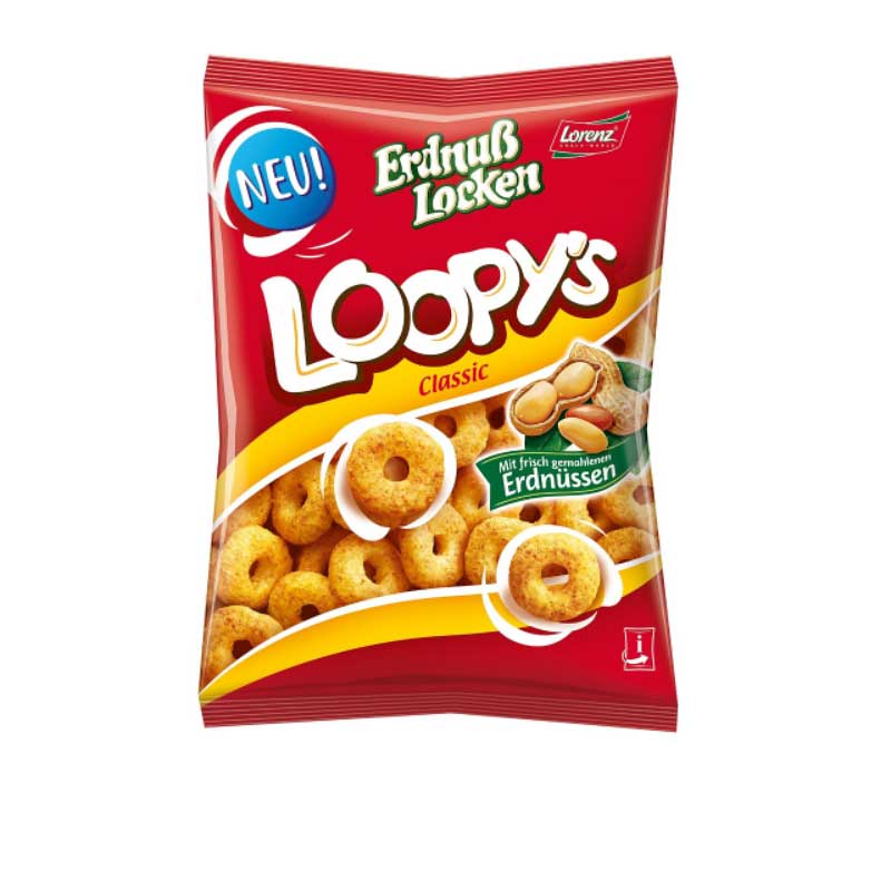 Lorenz Erdnuss Locken Loopys 150g Chips Tüte