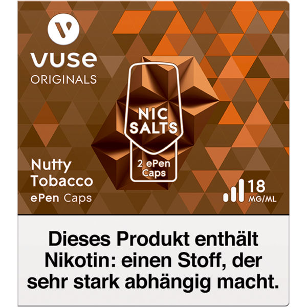 Vuse ePen Caps Nutty Tobacco 18mg Nikotin