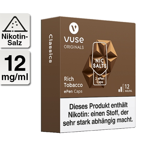 Vuse ePen Caps Rich Tobacco 12mg Nikotin