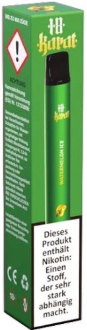 18 Karat Einweg E-Shisha Watermelon Ice 16mg 800 Züge