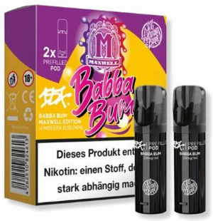 187 Strassenbande Babba Bum Maxwell Edition Prefilled Pod 2x2ml 20mg