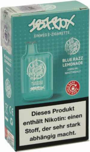 187 Strassenbande Box Blue Razz Lemonade Einweg E-Zigarette 20mg