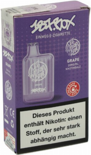 187 Strassenbande Box Grape Einweg E-Zigarette 20mg