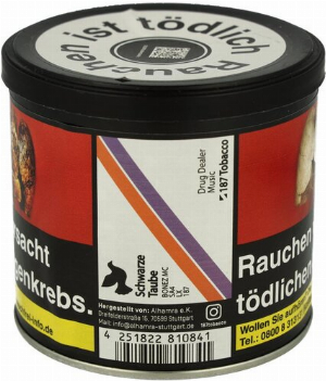 187 Strassenbande Schwarze Taube Shisha Tabak 200g
